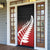 Red Silver Fern Spirit Taniko Tukutuku Personalised Door Cover - Polynesian Pride