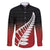 Red Silver Fern Spirit Taniko Tukutuku Personalised Family Matching Mermaid Dress and Hawaiian Shirt