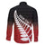 Red Silver Fern Spirit Taniko Tukutuku Personalised Family Matching Mermaid Dress and Hawaiian Shirt