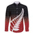 Red Silver Fern Spirit Taniko Tukutuku Personalised Family Matching Short Sleeve Bodycon Dress and Hawaiian Shirt