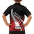 Red Silver Fern Spirit Taniko Tukutuku Personalised Family Matching Tank Maxi Dress and Hawaiian Shirt