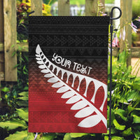 Red Silver Fern Spirit Taniko Tukutuku Personalised Garden Flag