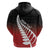 Red Silver Fern Spirit Taniko Tukutuku Personalised Hoodie