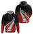 Red Silver Fern Spirit Taniko Tukutuku Personalised Hoodie