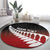 Red Silver Fern Spirit Taniko Tukutuku Personalised Round Carpet