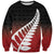 Red Silver Fern Spirit Taniko Tukutuku Personalised Sweatshirt