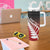 Red Silver Fern Spirit Taniko Tukutuku Personalised Tumbler With Handle