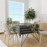 Aloha Puakenikeni Anthurium Pikake Lei Tablecloth Black Hawaiian Palaka Pattern