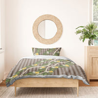 Aloha Puakenikeni Anthurium Pikake Lei Bedding Set Chocolate Hawaiian Palaka Pattern
