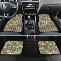Aloha Puakenikeni Anthurium Pikake Lei Car Mats Chocolate Hawaiian Palaka Pattern
