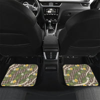 Aloha Puakenikeni Anthurium Pikake Lei Car Mats Chocolate Hawaiian Palaka Pattern
