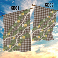 Aloha Puakenikeni Anthurium Pikake Lei Garden Flag Chocolate Hawaiian Palaka Pattern