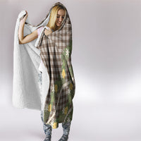 Aloha Puakenikeni Anthurium Pikake Lei Hooded Blanket Chocolate Hawaiian Palaka Pattern