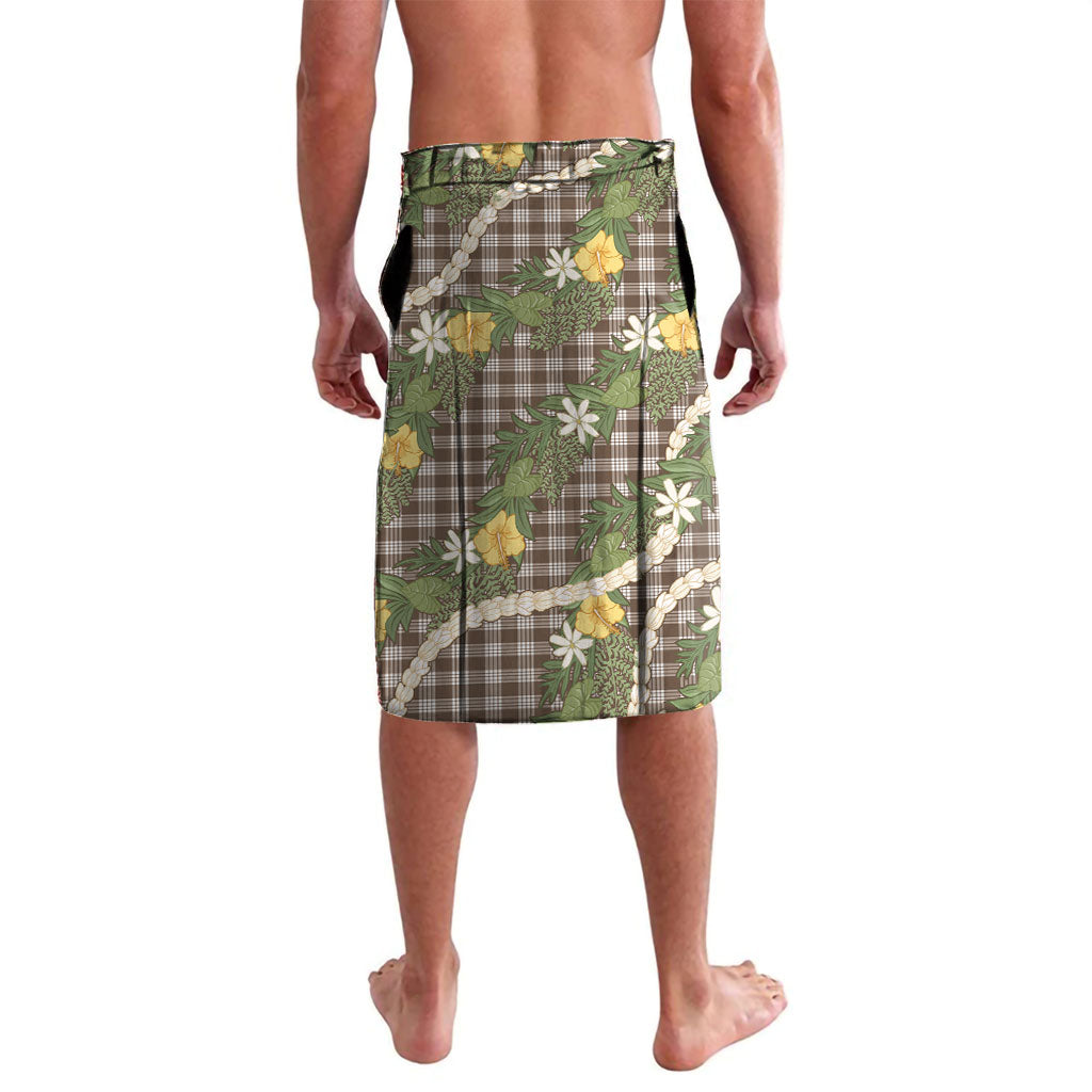 Aloha Puakenikeni Anthurium Pikake Lei Lavalava Chocolate Hawaiian Palaka Pattern