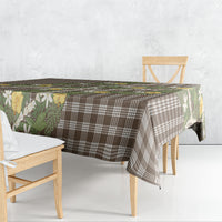 Aloha Puakenikeni Anthurium Pikake Lei Tablecloth Chocolate Hawaiian Palaka Pattern