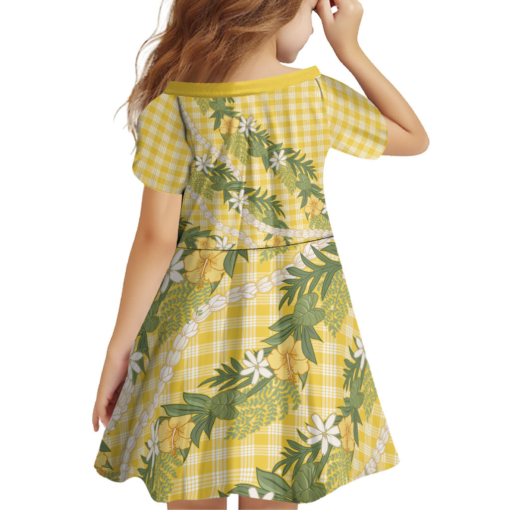 Aloha Puakenikeni Anthurium Pikake Lei Family Matching Tank Maxi Dress and Hawaiian Shirt Gold Hawaiian Palaka Pattern