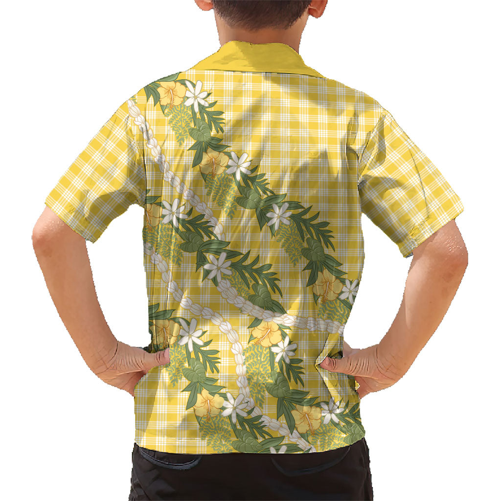 Aloha Puakenikeni Anthurium Pikake Lei Hawaiian Shirt Gold Hawaiian Palaka Pattern