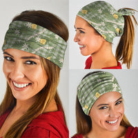 Aloha Puakenikeni Anthurium Pikake Lei Neck Gaiter Green Hawaiian Palaka Pattern