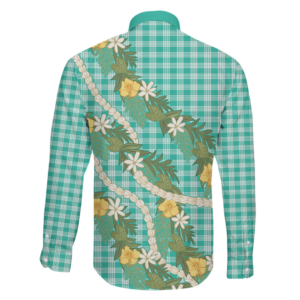 Aloha Puakenikeni Anthurium Pikake Lei Family Matching Mermaid Dress and Hawaiian Shirt Marine Hawaiian Palaka Pattern
