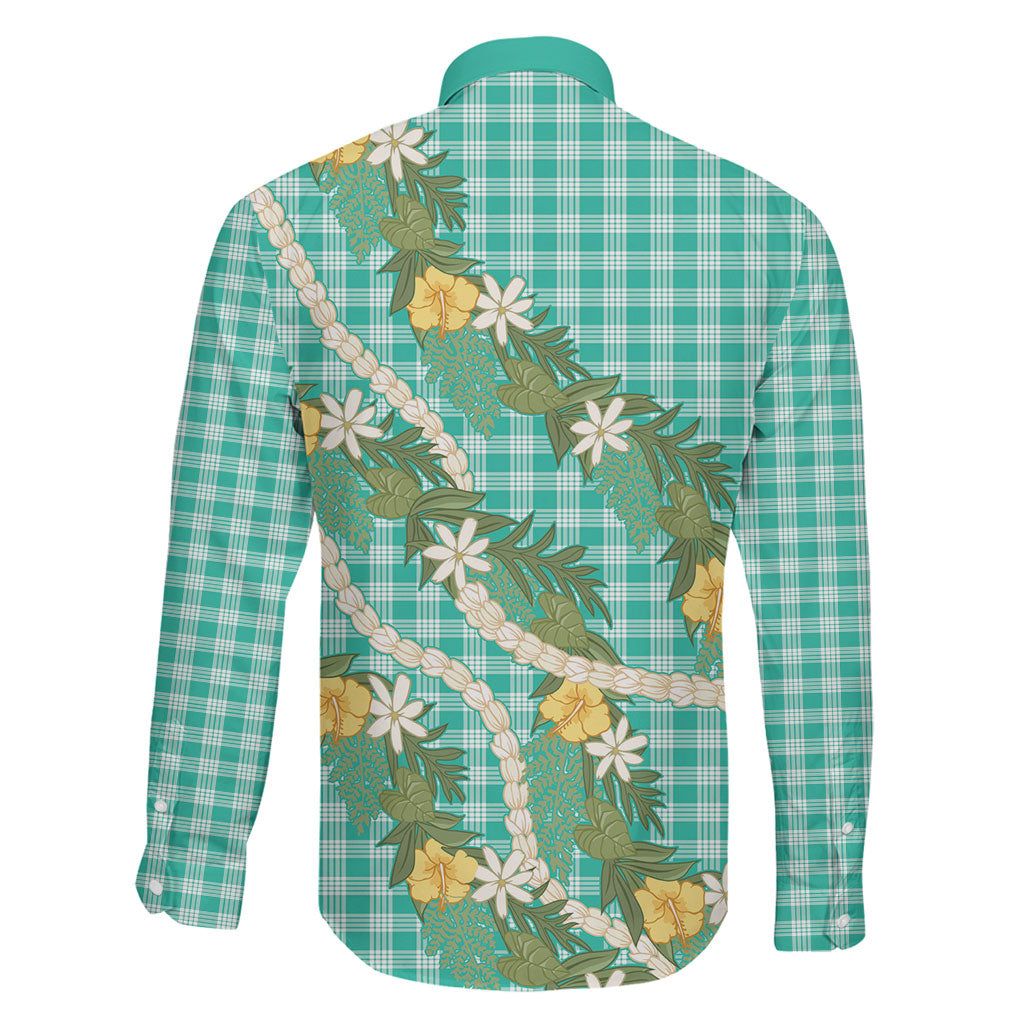 Aloha Puakenikeni Anthurium Pikake Lei Family Matching Puletasi and Hawaiian Shirt Marine Hawaiian Palaka Pattern