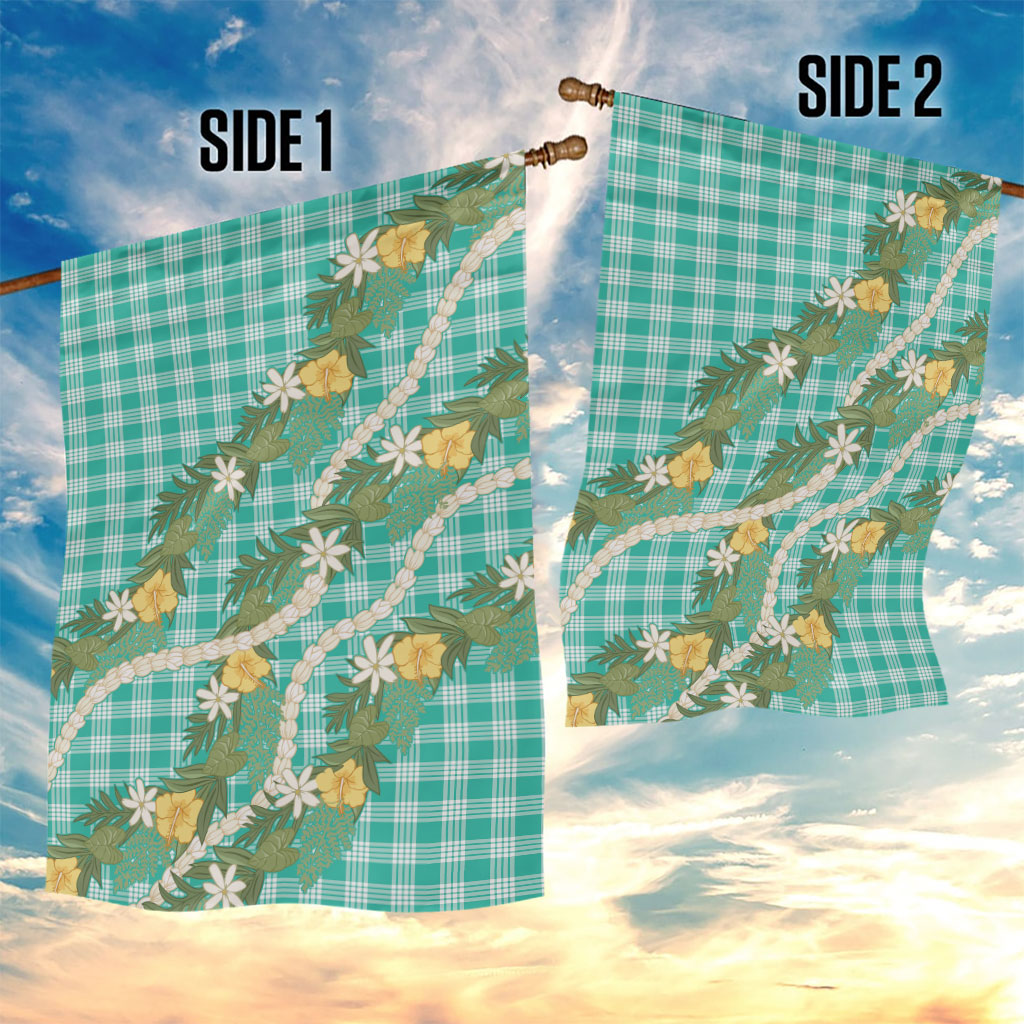 Aloha Puakenikeni Anthurium Pikake Lei Garden Flag Marine Hawaiian Palaka Pattern