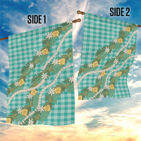 Aloha Puakenikeni Anthurium Pikake Lei Garden Flag Marine Hawaiian Palaka Pattern
