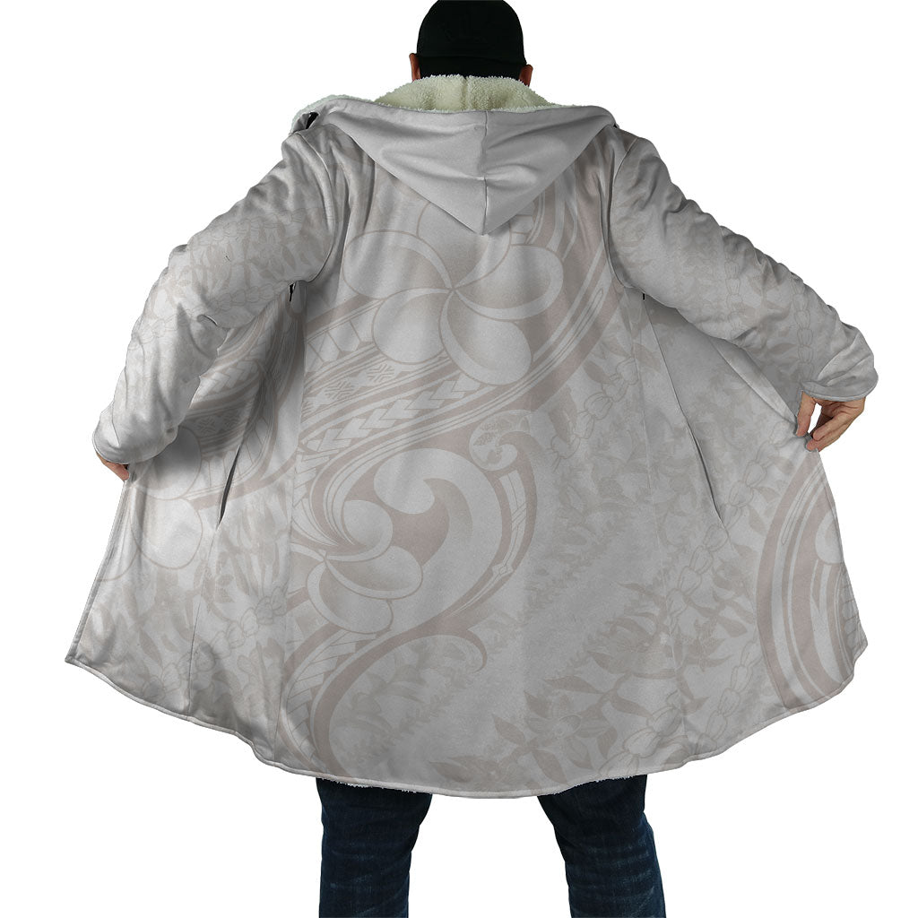 Hawaii Plumeria Lokelani Pikake Lei Cloak Sandy Beige Polynesian Tattoo