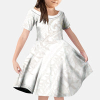 Hawaii Plumeria Lokelani Pikake Lei Family Matching Tank Maxi Dress and Hawaiian Shirt Sandy Beige Polynesian Tattoo