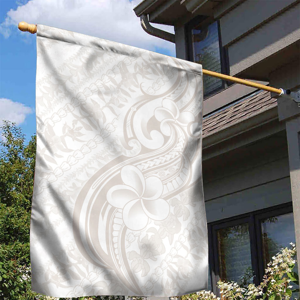 Hawaii Plumeria Lokelani Pikake Lei Garden Flag Sandy Beige Polynesian Tattoo