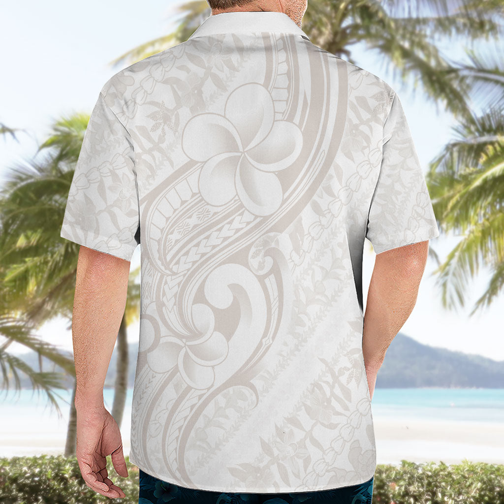 Hawaii Plumeria Lokelani Pikake Lei Hawaiian Shirt Sandy Beige Polynesian Tattoo