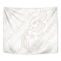 Hawaii Plumeria Lokelani Pikake Lei Tapestry Sandy Beige Polynesian Tattoo