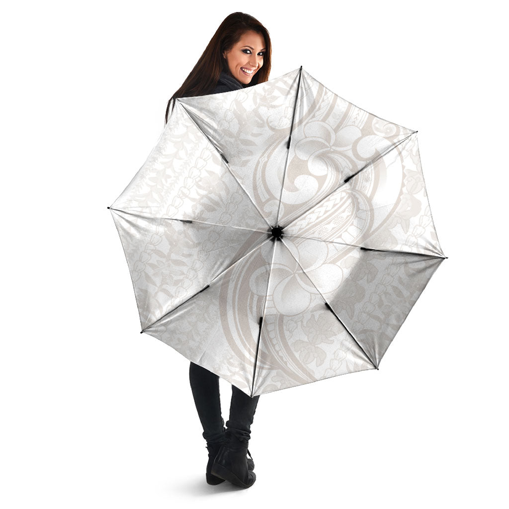 Hawaii Plumeria Lokelani Pikake Lei Umbrella Sandy Beige Polynesian Tattoo