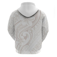 Hawaii Plumeria Lokelani Pikake Lei Zip Hoodie Sandy Beige Polynesian Tattoo