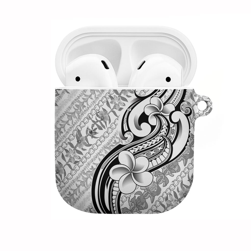 Hawaii Plumeria Lokelani Pikake Lei AirPods Case Ele'ele Polynesian Tattoo
