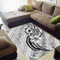 Hawaii Plumeria Lokelani Pikake Lei Area Rug Ele'ele Polynesian Tattoo