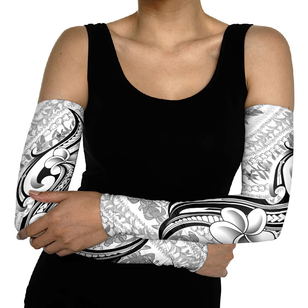 Hawaii Plumeria Lokelani Pikake Lei Arm Sleeves Ele'ele Polynesian Tattoo