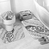 Hawaii Plumeria Lokelani Pikake Lei Bathroom Set Ele'ele Polynesian Tattoo