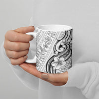 Hawaii Plumeria Lokelani Pikake Lei Ceramic Mug Ele'ele Polynesian Tattoo