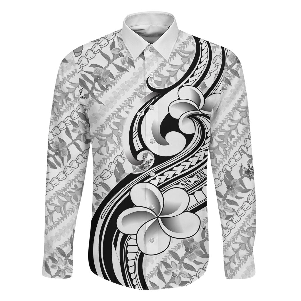 Hawaii Plumeria Lokelani Pikake Lei Family Matching Off Shoulder Maxi Dress and Hawaiian Shirt Ele'ele Polynesian Tattoo
