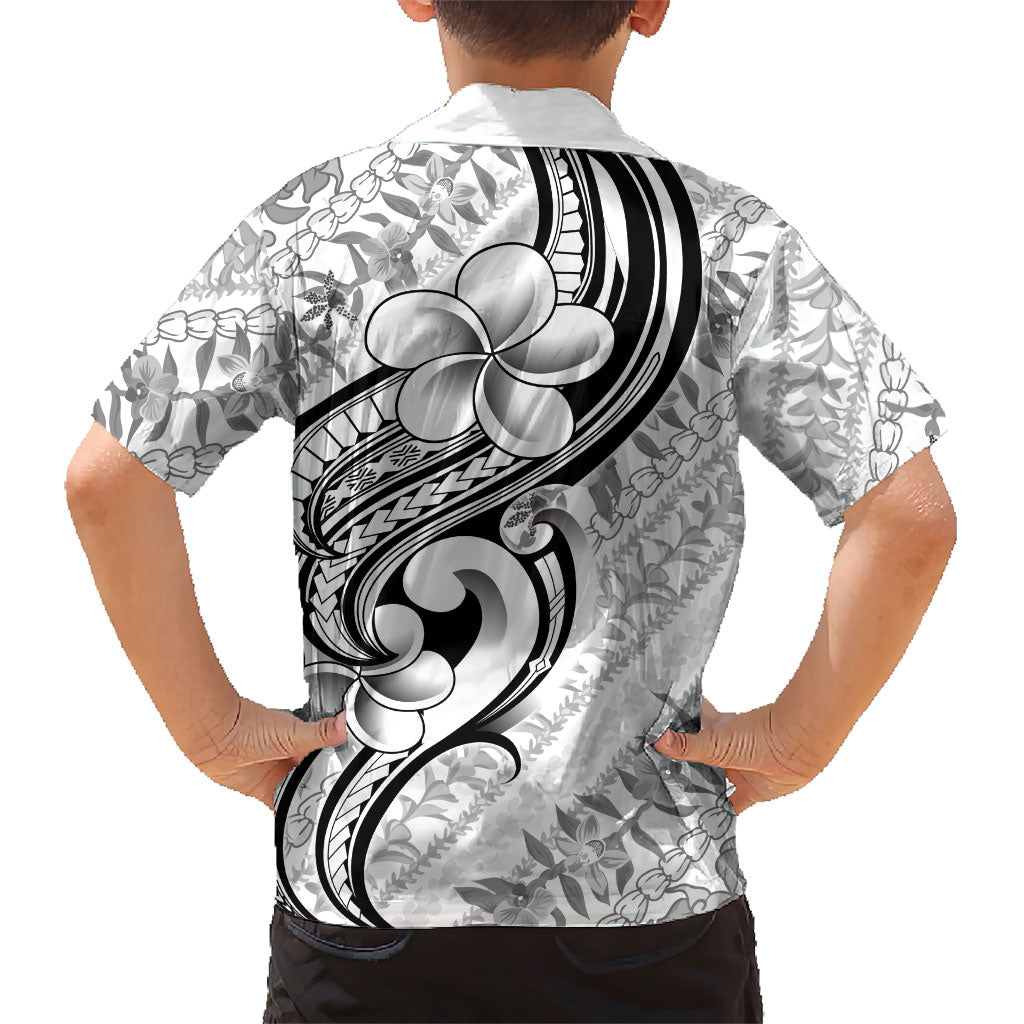 Hawaii Plumeria Lokelani Pikake Lei Family Matching Summer Maxi Dress and Hawaiian Shirt Ele'ele Polynesian Tattoo