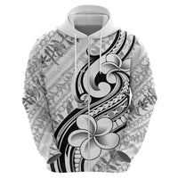Hawaii Plumeria Lokelani Pikake Lei Hoodie Ele'ele Polynesian Tattoo