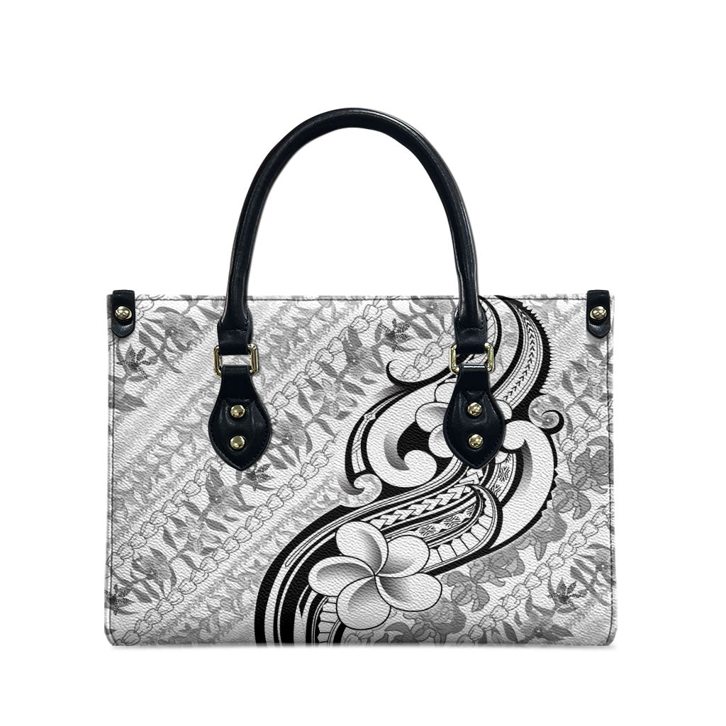 Hawaii Plumeria Lokelani Pikake Lei Leather Bag Ele'ele Polynesian Tattoo