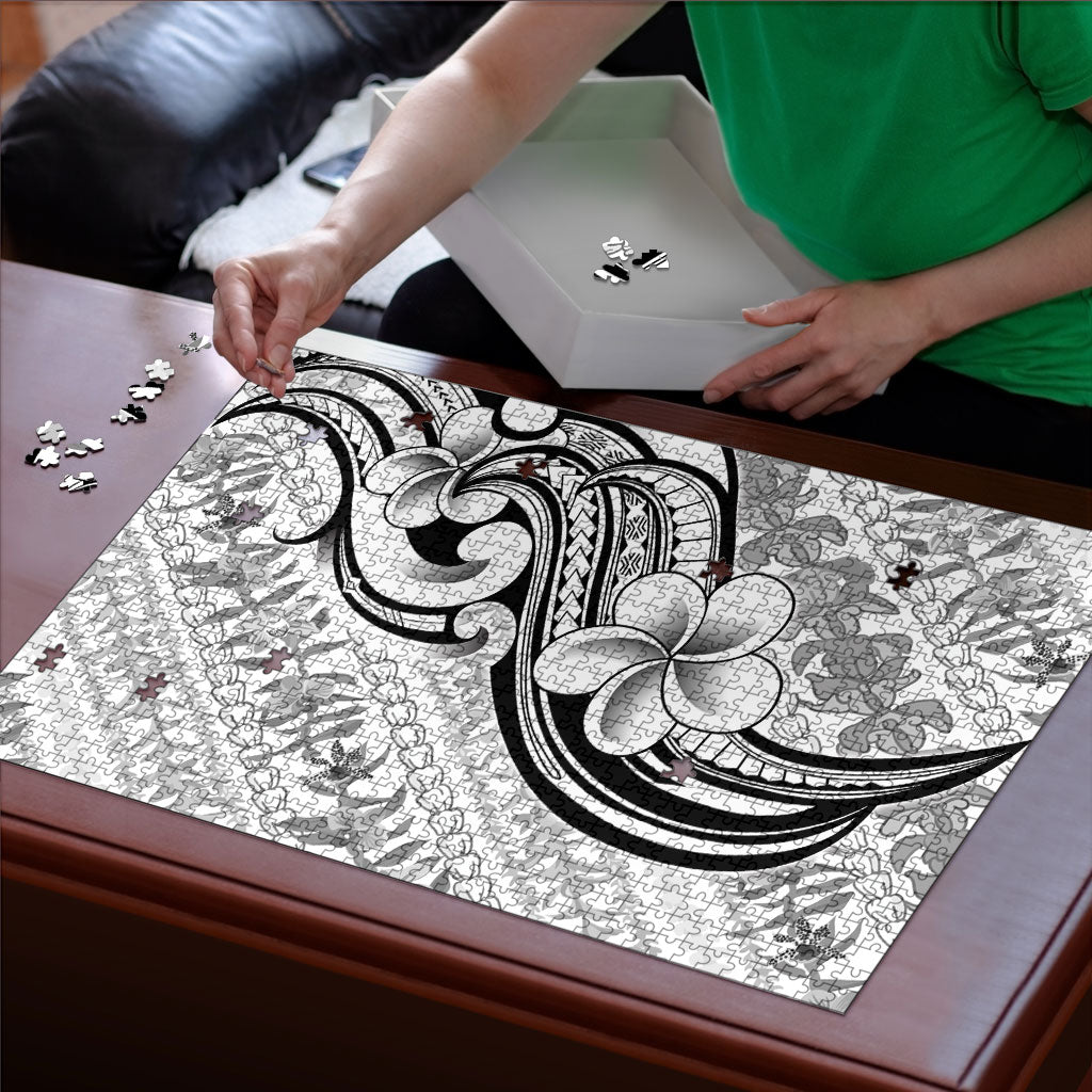 Hawaii Plumeria Lokelani Pikake Lei Puzzle Ele'ele Polynesian Tattoo
