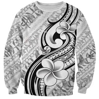 Hawaii Plumeria Lokelani Pikake Lei Sweatshirt Ele'ele Polynesian Tattoo