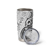 Hawaii Plumeria Lokelani Pikake Lei Tumbler Cup Ele'ele Polynesian Tattoo