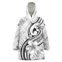 Hawaii Plumeria Lokelani Pikake Lei Wearable Blanket Hoodie Ele'ele Polynesian Tattoo