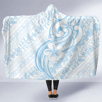 Hawaii Plumeria Lokelani Pikake Lei Hooded Blanket Uliuli Polynesian Tattoo