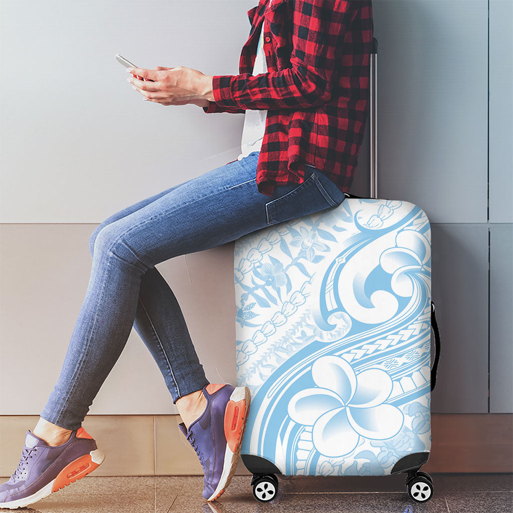 Hawaii Plumeria Lokelani Pikake Lei Luggage Cover Uliuli Polynesian Tattoo