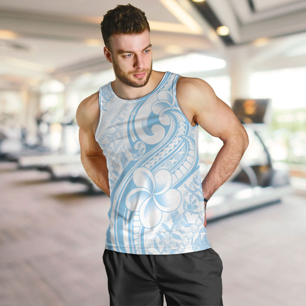 Hawaii Plumeria Lokelani Pikake Lei Men Tank Top Uliuli Polynesian Tattoo