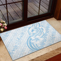 Hawaii Plumeria Lokelani Pikake Lei Rubber Doormat Uliuli Polynesian Tattoo